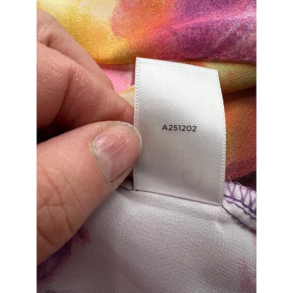 Susan Graver Vest Womens 1X Chiffon Floral or Swim Cover-Up Pink Floral Whimsy - Picture 12 of 12